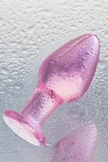 Анальная втулка Sexus Glass, стекло, розовая, 10 см, Ø 4 см