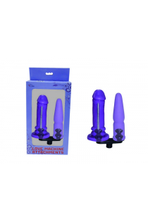 Сменная двойная насадка для секс машин, Diva, фаллос, TPR, фиолетовый, 16  см