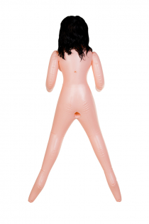 Кукла надувная Cop Samantha реалистичная голова,брюнетка, TOYFA Dolls-X, с тремя отверстиями, вставка вагина – анус, костюм полицейской,160 см