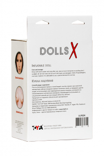 Кукла надувная Cassandra , брюнетка, TOYFA Dolls-X, с двумя отверстиями, 160 см