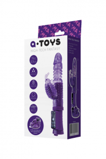 Вибратор с клиторальным стимулятором TOYFA A-Toys  High-Tech fantasy, TPR, Фиолетовый, 23 см