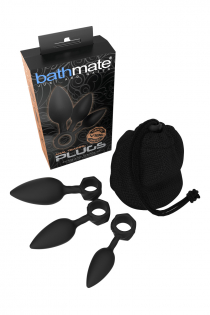 Набор анальных плагов Bathmate Anal Training Plugs, силикон, чёрный