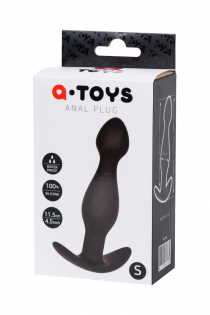 Анальная пробка A-Toys by TOYFA размера S, cиликон, черная, 11,5 см, Ø 2,8 см
