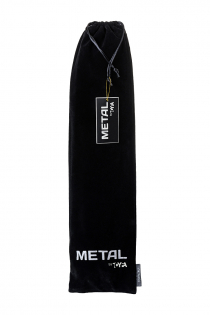 Анальная втулка Metal by TOYFA хвостом черно-бурой лисы, металл, серебристый, 45 см, Ø 3,3 см