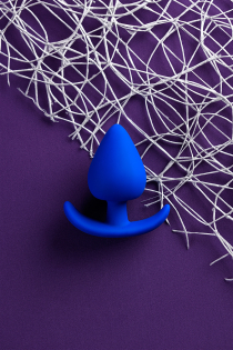 Анальная пробка A-Toys by TOYFA, силикон, синяя, 8,3 см, Ø 4,1 см