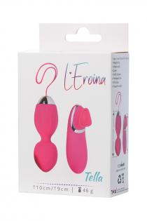 Виброшарики и стимулятор внешних эрогенных зон L'EROINA by TOYFA Tella, силикон, розовые, Ø 3,4 см