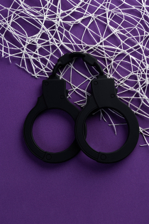 Силиконовые наручники A-Toys by TOYFA, силикон, черные, 33 см