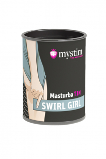 Мастурбатор Mystim MasturbaTIN Swirl Gir, TPE, белый, 4,5 см