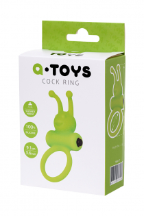 Эрекционное кольцо на пенис A-Toys by TOYFA, силикон, зеленый, Ø 3,1 см