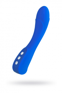 Нереалистичный вибратор L'EROINA by TOYFA Blury, 10 режимов вибрации, силикон, синий, 18,5 см, Ø 3,4