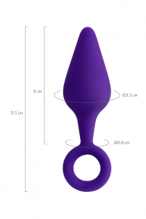 Анальная втулка ToDo by Toyfa Bung, водонепроницаемая, силикон, фиолетовая, 11,5 см, Ø 3,3 см