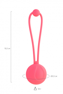 Вагинальный шарик L'EROINA by TOYFA Rosy, силикон, коралловый, Ø 3,1 см, 50 г