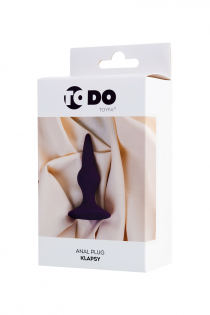 Анальная втулка ToDo by Toyfa Klapsy, водонепроницаемая, силикон, фиолетовая, 10,5 см, Ø 3 см