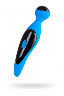 Вибростимулятор L'EROINA by TOYFA Cosmy, 7 режимов вибрации, силикон, голубой, 18,3 см, Ø 3,6 см