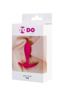 Анальная втулка ToDo by Toyfa Hub, водонепроницаемая, силикон, розовая, 7,2 см, Ø 2 см