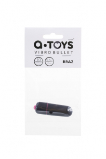 Вибропуля A-Toys Braz ABS пластик, черный, 5,5 см, Ø 1,7 см
