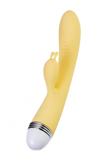 Вибратор с клиторальным стимулятором Flovetta by Toyfa Aster, силикон, желтый, 22 см