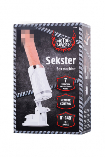 Секс-машина Sekster, MotorLovers, ABS, белая, 29 см