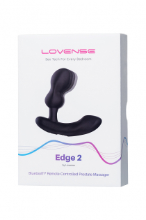 Стимулятор простаты LOVENSE Edge 2, силикон, черный, 12,4 см