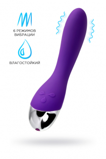Вибратор Штучки-Дрючки «Дрючка-удовольствие», силикон, фиолетовый, 20,5 см