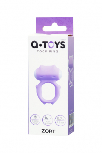 Виброкольцо на пенис A-Toys by TOYFA Zort, силикон, фиолетовое, Ø 2 см