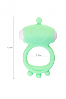 Виброкольцо на пенис A-Toys by TOYFA Fowd, силикон, зеленое, Ø 2,6 см