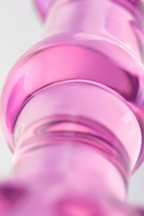 Двусторонний фаллоимитатор Sexus Glass, стекло, розовый, 17 см
