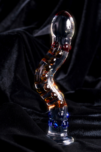Нереалистичный фаллоимитатор Sexus Glass, стекло, прозрачный, 20 см