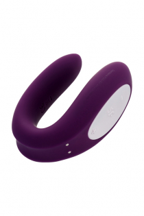 Многофункциональный стимулятор для пар Satisfyer Partner Double Joy, силикон, фиолетовый, 18 см.