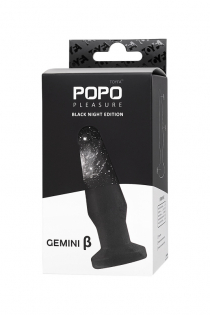 Анальная втулка TOYFA POPO Pleasure Gemini β, TPE, черная, 12,4 см