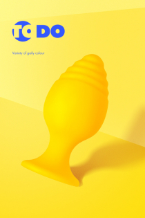 Анальная втулка ToDo by Toyfa Riffle, силикон, желтый, 7,5 см