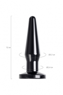 Анальная втулка TOYFA POPO Pleasure Gemini α, TPE, черная,12,1 см