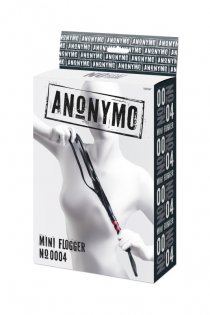 Флоггер Anonymo #0004, PU кожа, черный, 45 см