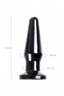 Анальная втулка TOYFA POPO Pleasure Gemini β, TPE, черная, 12,4 см