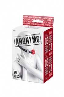 Кляп Anonymo #0303, ABS пластик, красный, 64 см