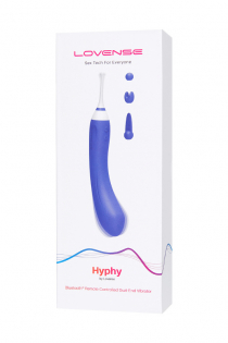 Вибратор LOVENSE Hyphy  с клиторальным стимулятором, силикон, фиолетовый, 21,6 см