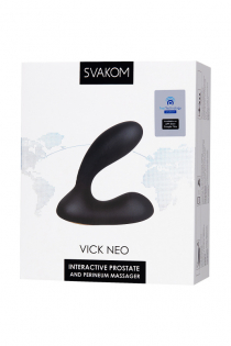 Стимулятор простаты Svakom Vick Neo, силикон, чёрный, 10 см