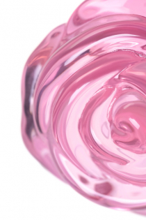 Анальная втулка Sexus Glass, стекло, розовая, 12,6 см