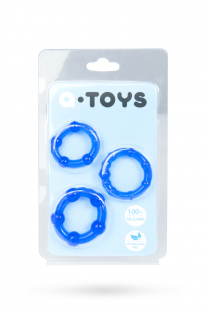 Набор колец TOYFA A-toys, TPE, Синий, Ø 3,5/3/2 см