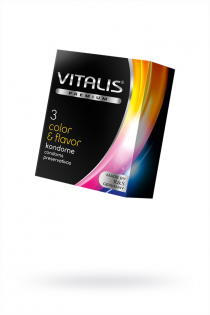 Презервативы ''VITALIS'' PREMIUM №3 color and flavor - цветные/ароматизированные (ширина 53mm)