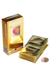 Презервативы Masculan 5 Ultra Золотого цвета, 10шт
