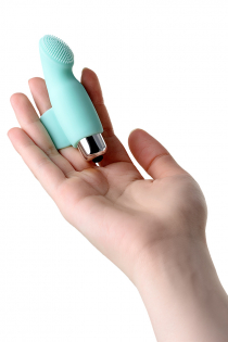 Вибронасадка на палец для клиторальной стимуляции JOS BLISS, силикон, мятная, 9 см