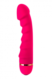 Вибратор Штучки-дрючки, силикон, розовый, 16 см
