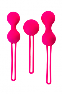 Набор вагинальных шариков Штучки-дрючки, силикон, розовый, 3 шт