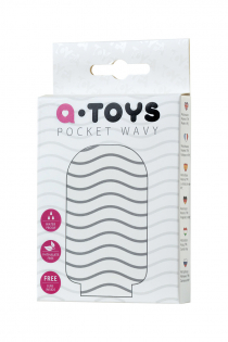Мастурбатор TOYFA A-Toys Pocket Wavy, TPR, белый, 7,8 см (растягивается до 30 см)