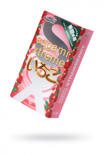 Презервативы латексные Sagami Xtreme Strawberry №10, 19 см