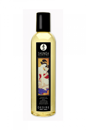 Масло для массажа Shunga Desire, натуральное, возбуждающее, с ароматом ванили, 250 мл
