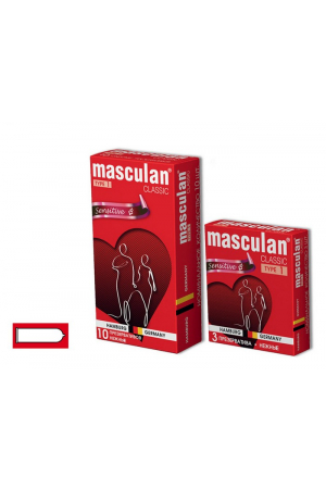 Презервативы Masculan Classic 1,  3 шт.  Нежные (Senitive) ШТ