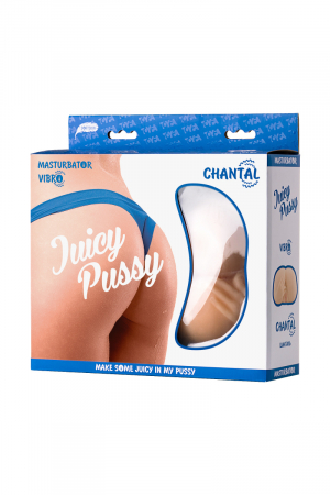 Мастурбатор реалистичный TOYFA Juicy Pussy Chantal с вибрацией, вагина и анус, TPR, телесный, 14,5 см