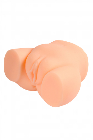 Мастурбатор реалистичный вагина+анус, XISE, TPR, телесный, 20 см.